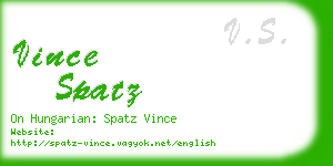 vince spatz business card